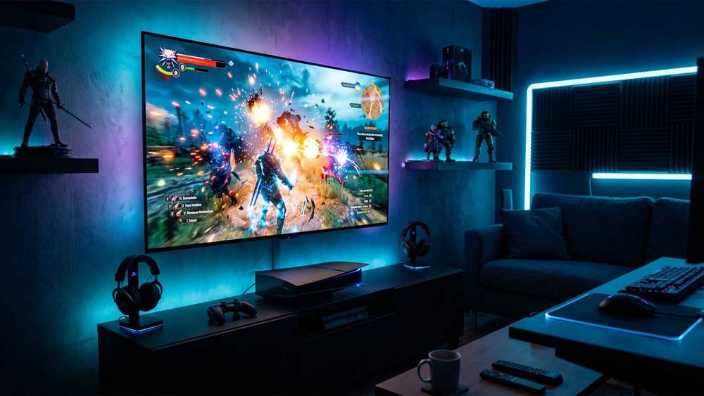 تجربه گیمینگ حرفه‌ای با رزولوشن 4K و نرخ تازه‌سازی بالا بر روی تلویزیون‌های نسل جدید برای اجرای روان بازی‌های ویدیویی.