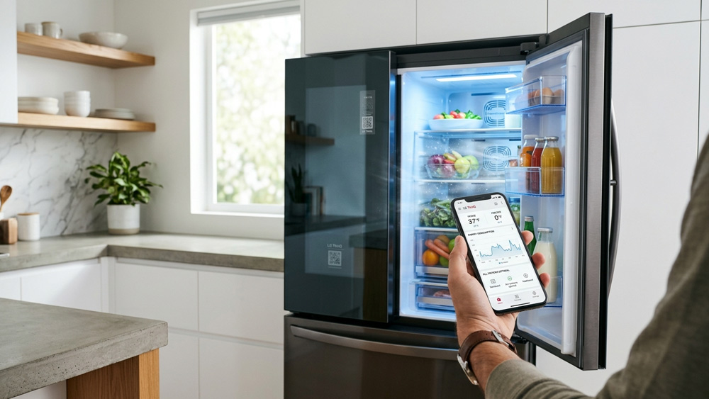 یخچال هوشمند ال جی InstaView با سیستم SmartCooling و اپلیکیشن ThinQ برای مدیریت و عیب‌یابی از راه دور
